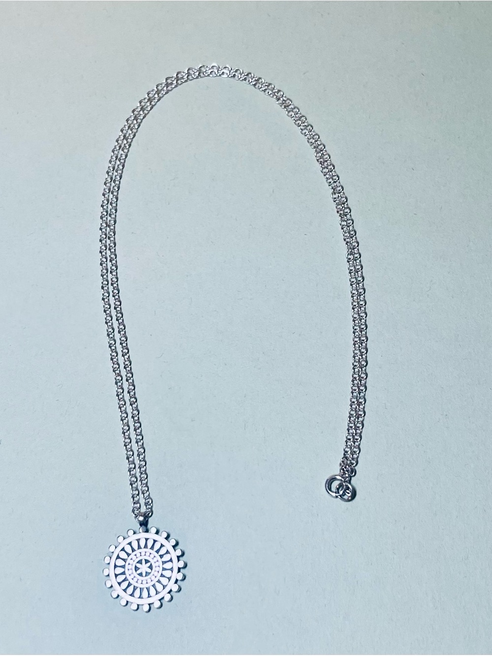 New! Beginnings Mandala Sterling Silver Pendant Necklace